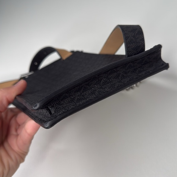 Michael Kors MK Signature Pull Chain Belt Bag black signature logo purse - Picture 8 of 12